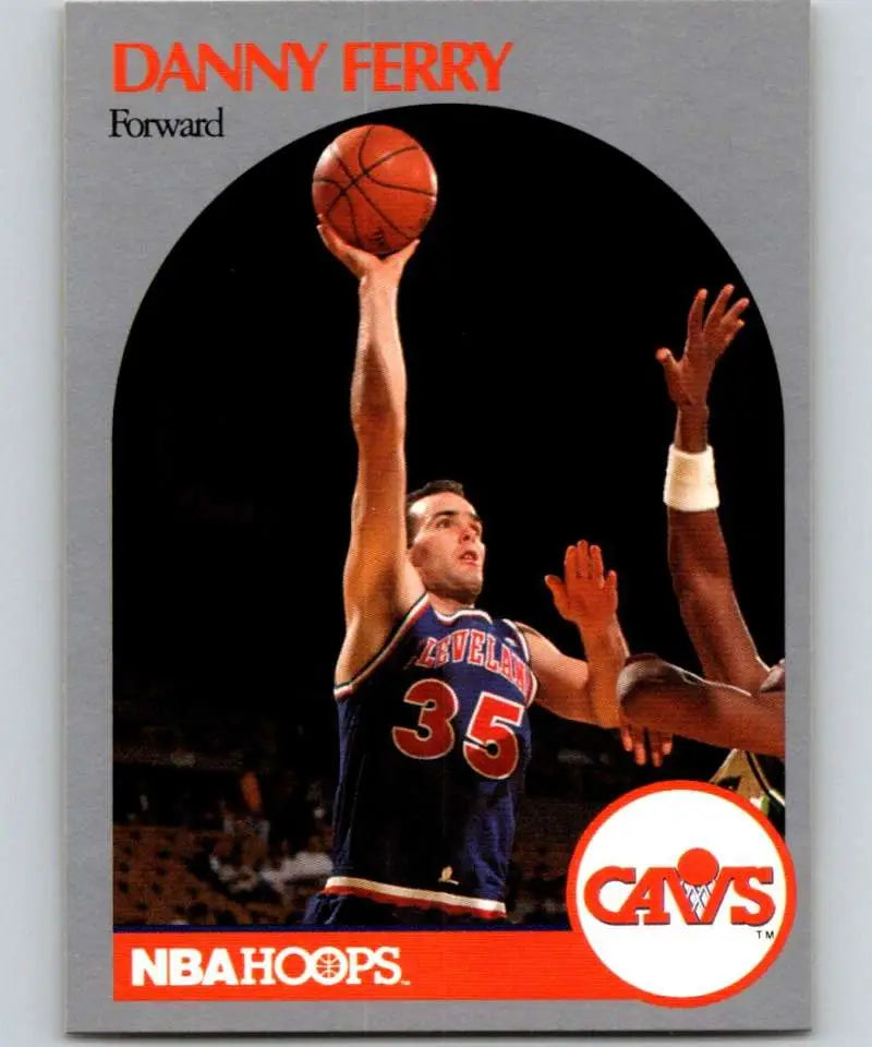 Basketball card of Danny Ferry shooting for the Cleveland Cavaliers, number 35