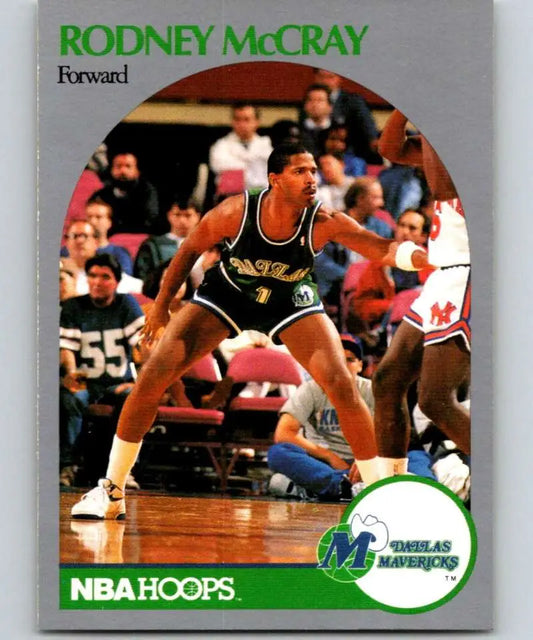 Dallas Mavericks Rodney McCray basketball card from 1990-91 Hoops series