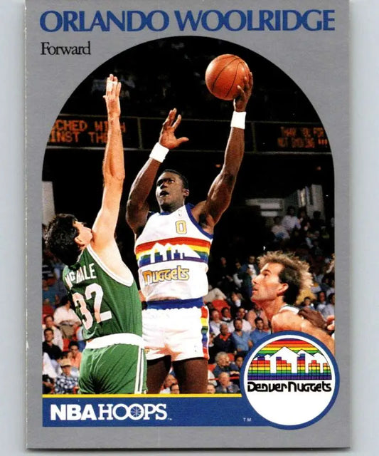 Orlando Woolridge Denver Nuggets basketball card from the 1990-91 Hoops series