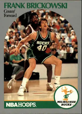 Frank Brickowski Milwaukee Bucks basketball card 1990-91 Hoops #417 NM condition