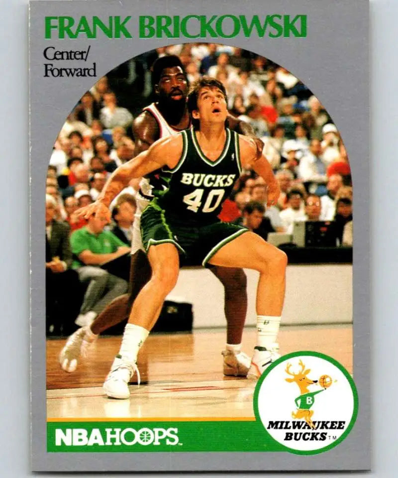 Milwaukee Bucks Frank Brickowski basketball card in action with jersey #40