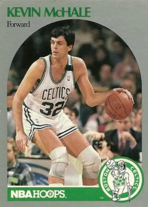 Vintage 1990-91 Hoops Kevin McHale basketball card featuring Boston Celtics player number 32