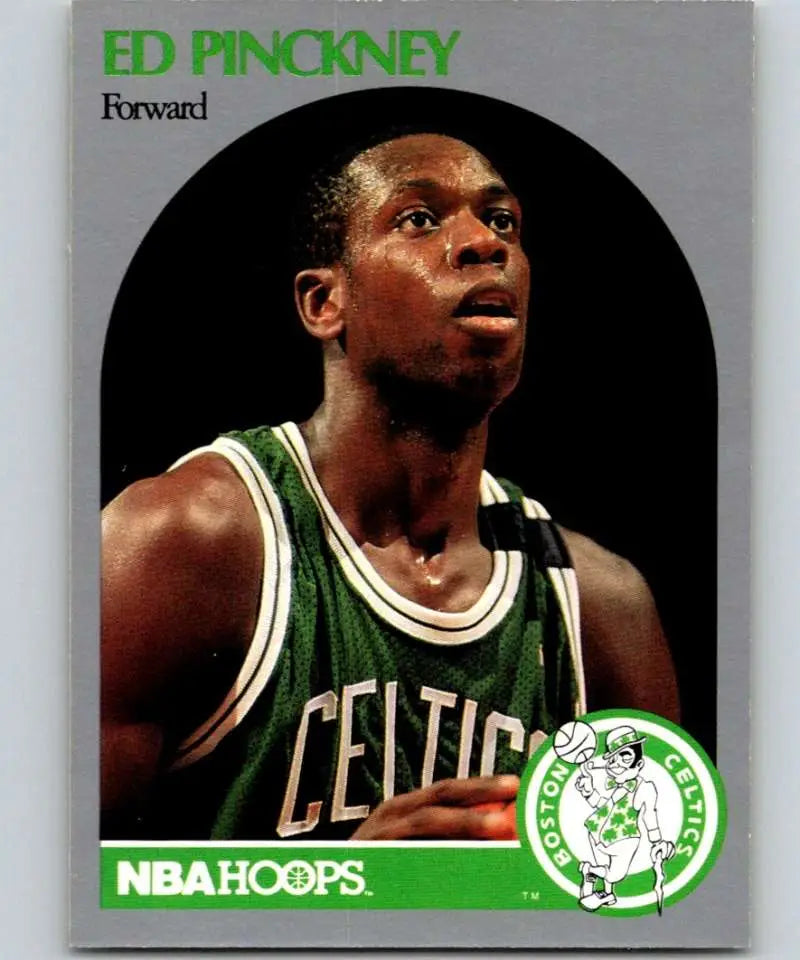 Basketball trading card of Ed Pinckney in Boston Celtics jersey, Celtics basketball card