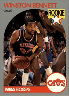 Winston Bennett 1990-91 Hoops Cleveland Cavaliers Basketball Card NM-MT Quality Collectible