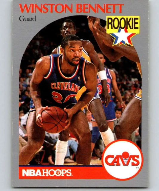 Cleveland Cavaliers Winston Bennett rookie card from the 1990-91 Hoops set