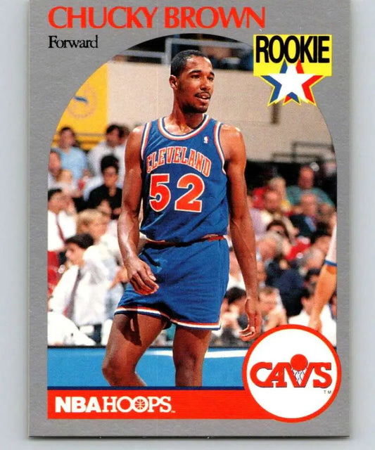 1990-91 Hoops #71 Chucky Brown Cleveland Cavaliers Rookie Card in NM-MT condition