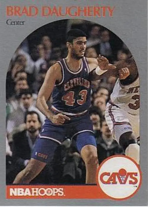 Brad Daugherty Cleveland Cavaliers basketball card from 1990-91 Hoops set