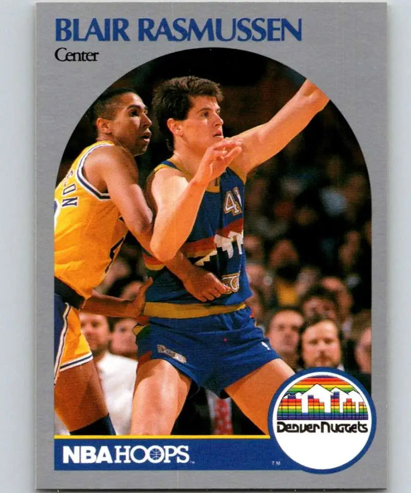 Basketball card of Blair Rasmussen from the Denver Nuggets in NBA Hoops set