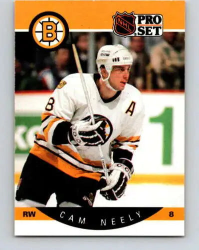 Cam Neely hockey card from 1990-91 Pro Set, NM-MT condition, original gloss finish