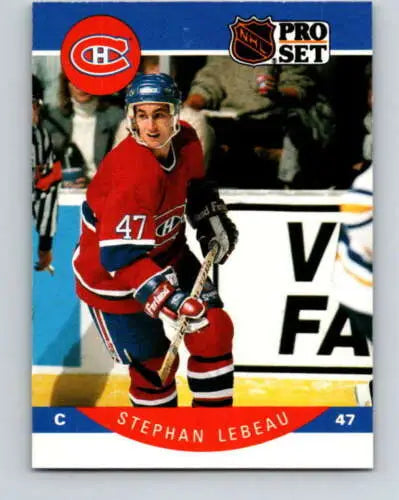 1990-91 Pro Set #152 Stephan Lebeau NM-MT RC Rookie Canadiens original gloss card