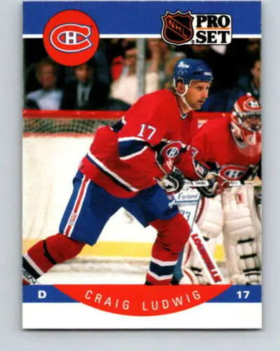 1990-91 Pro Set #154 Craig Ludwig NM-MT Canadiens hockey card in original gloss condition