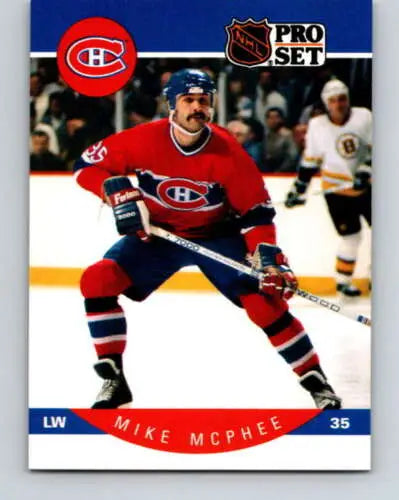 1990-91 Pro Set #155 Mike McPhee hockey card with original gloss, NM-MT condition