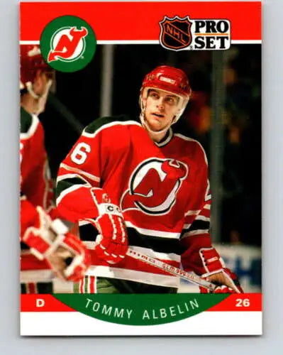 1990-91 Pro Set #162 Tommy Albelin NM-MT NJ Devils original gloss hockey card