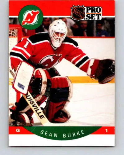 1990-91 Pro Set #164 Sean Burke NM-MT hockey card with original gloss for collectors