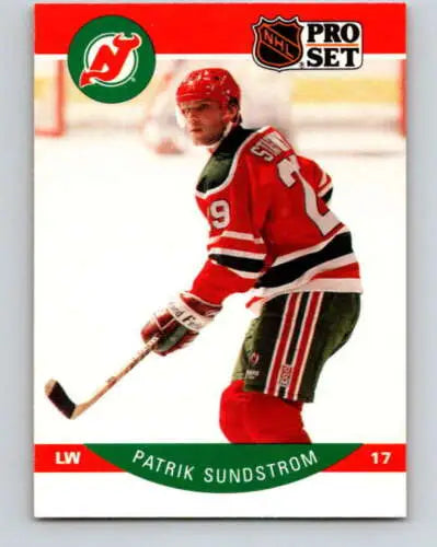 1990-91 Pro Set #176A Patrik Sundstrom hockey card with original gloss, NM-MT condition