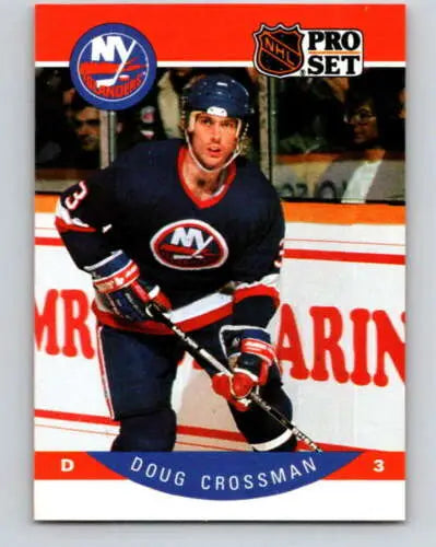 Doug Crossman hockey card from 1990-91 Pro Set #179 featuring original gloss, NM-MT