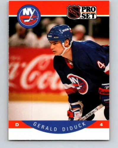 1990-91 Pro Set #180 Gerald Diduck NM-MT hockey card with original gloss, NY Islanders