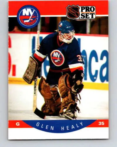 Glen Healy hockey card, 1990-91 Pro Set #183 original gloss, NM-MT RC Rookie