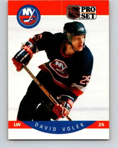 1990-91 Pro Set #193 David Volek hockey card with original gloss, NM-MT condition