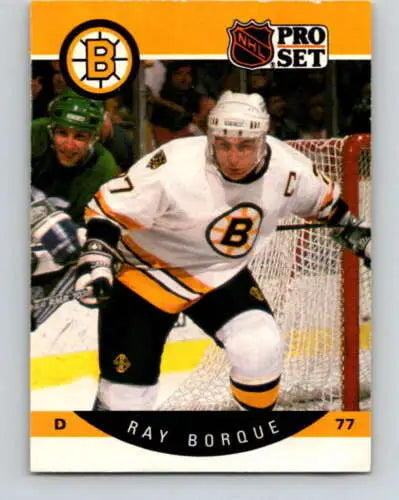 1990-91 Pro Set #1B Ray Bourque hockey card with original gloss, high-quality collectible