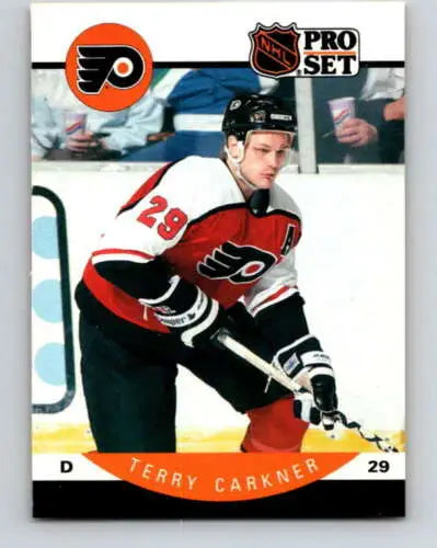 Terry Carkner 1990-91 Pro Set #212 hockey card in original gloss, NM condition