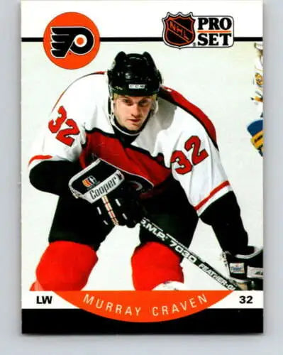 Murray Craven hockey card 1990-91 Pro Set #214 original gloss NM Flyers collectible