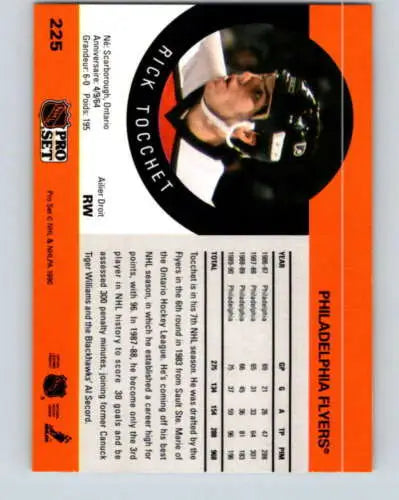 1990-91 Pro Set #225 Rick Tocchet hockey card with original gloss Near Mint Flyers