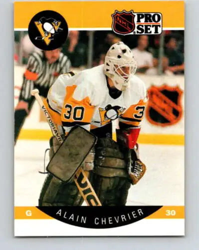 1990-91 Pro Set #230 Alain Chevrier hockey card in original gloss, NM condition