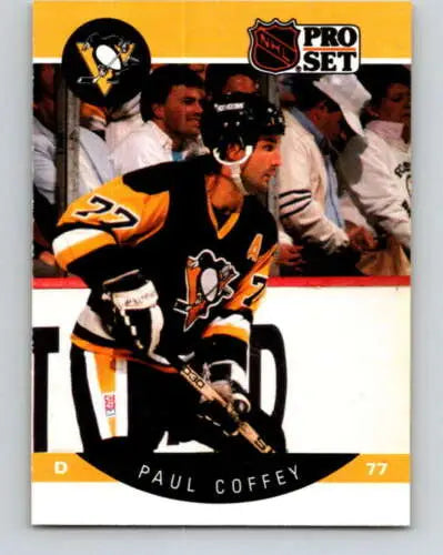 Paul Coffey hockey card 1990-91 Pro Set #231 in original gloss near mint condition