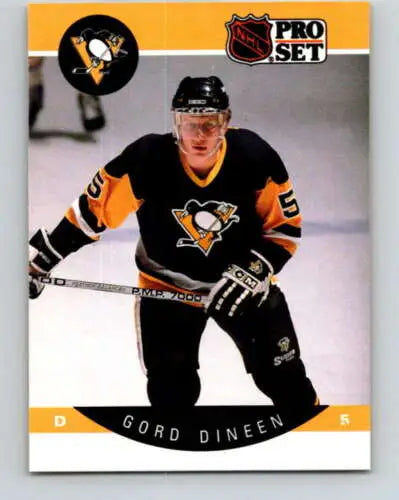 Gord Dineen hockey card original gloss 1990-91 Pro Set #233 near mint condition