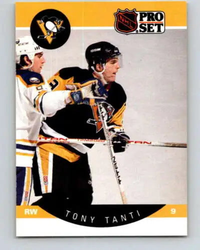 Tony Tanti hockey card 1990-91 Pro Set #241 in original gloss, NM condition for sale