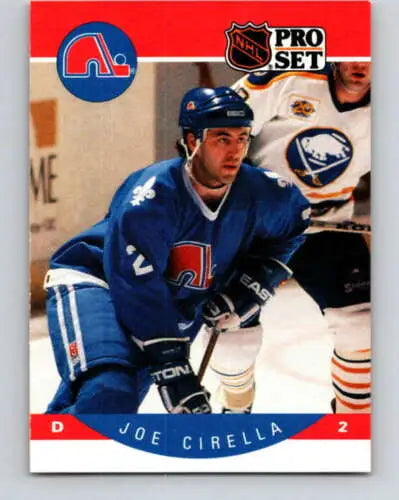 Joe Cirella hockey card from 1990-91 Pro Set featuring original gloss and Near Mint condition