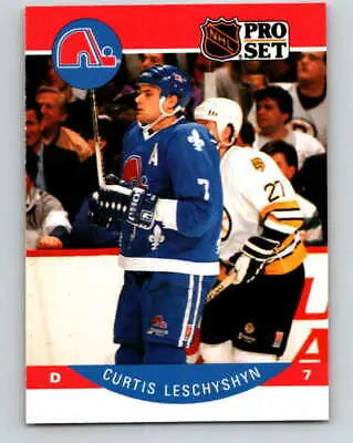 Curtis Leschyshyn hockey card 1990-91 Pro Set original gloss NM-MT RC for collectors