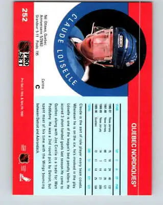 Claude Loiselle hockey card from 1990-91 Pro Set with original gloss, NM-MT condition