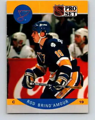 1990-91 Pro Set Rod Brind’Amour NM Rookie Card with original gloss, popular among collectors