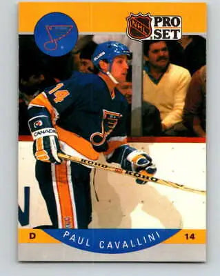 Paul Cavallini hockey card from 1990-91 Pro Set NM with original gloss for collectors