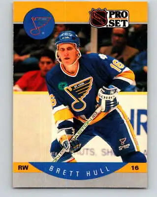 1990-91 Pro Set #263 Brett Hull NM-MT Blues hockey card with original gloss finish