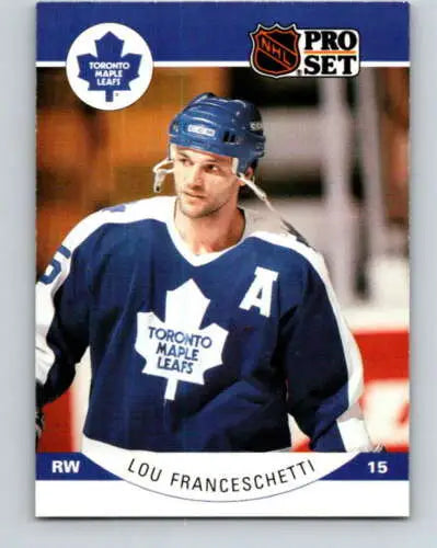 Lou Franceschetti hockey card 1990-91 Pro Set #280 original gloss NM-MT Maple Leafs