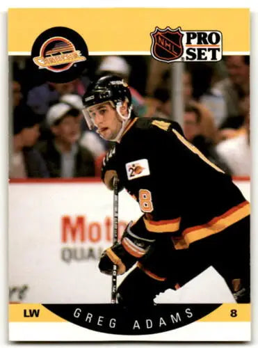 1990-91 Pro Set #291 Greg Adams hockey card in original gloss, near mint condition