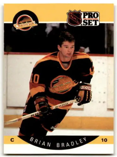 Brian Bradley Pro Set hockey card 1990-91 with original gloss Near Mint condition