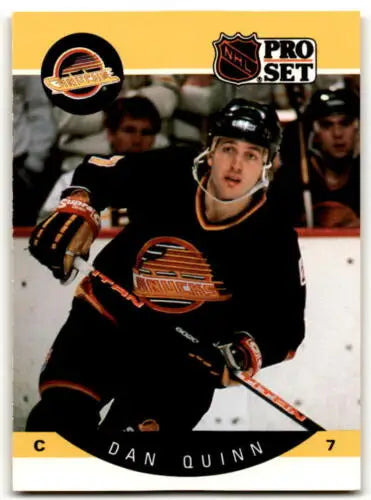 Dan Quinn 1990-91 Pro Set #303 hockey card in original gloss, Near Mint condition