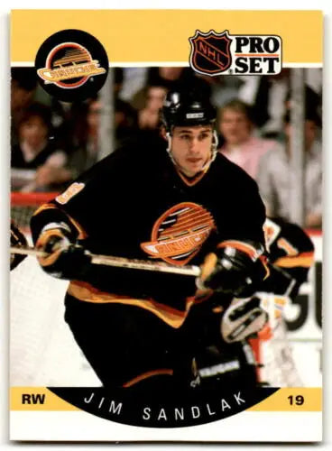 1990-91 Pro Set #305 Jim Sandlak hockey card in original gloss, near mint condition