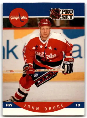 1990-91 Pro Set #310 John Druce hockey card in original gloss, Near Mint condition