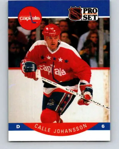 Calle Johansson 1990-91 Pro Set #313 hockey card with original gloss, Capitals ID:43155