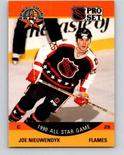 Joe Nieuwendyk 1990 All-Star Game hockey card from Pro Set with original gloss