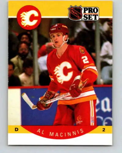 1990-91 Pro Set #35 Al MacInnis hockey card featuring original gloss from Flames