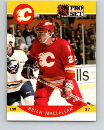 1990-91 Pro Set #36 Brian MacLellan NM-MT Flames original gloss hockey card