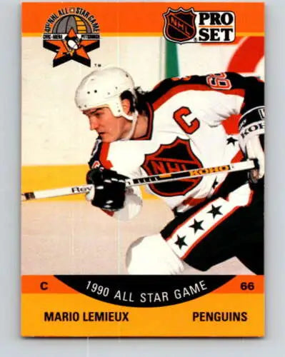 1990-91 Pro Set #362 Mario Lemieux hockey card with original gloss from Penguins