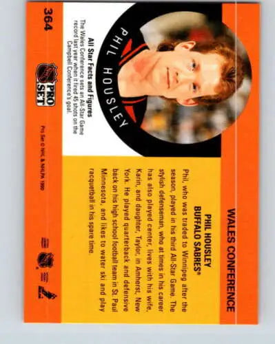 Phil Housley hockey card 1990-91 Pro Set #364 original gloss NM-MT Sabres