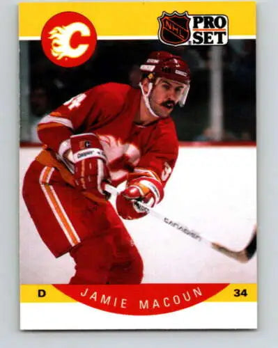 1990-91 Pro Set #37 Jamie Macoun NM-MT Flames original gloss hockey card